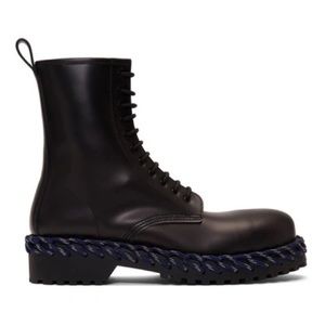 BALENCIAGA Combat Boots with Woven Lace